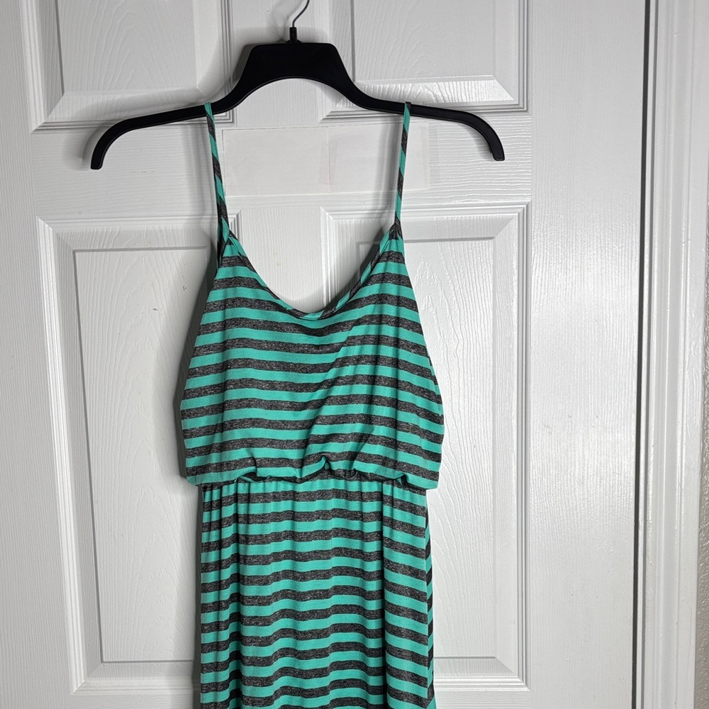 Green and Black Striped Dress - Picture 5 of 6